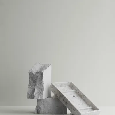 Marmor Tablett -ABENTO- Nimbus Cloud