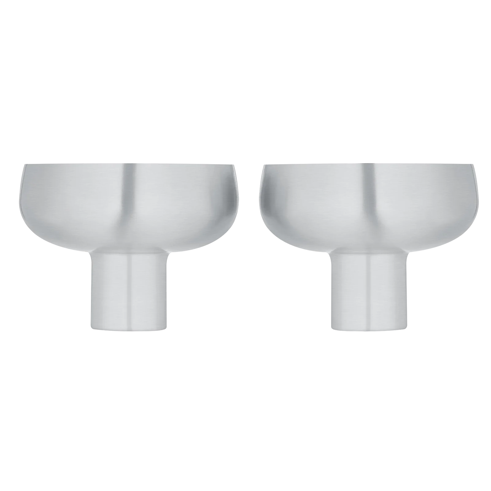 2er Set Champagnerschalen -KOYOI STEEL- 90 ml Matt