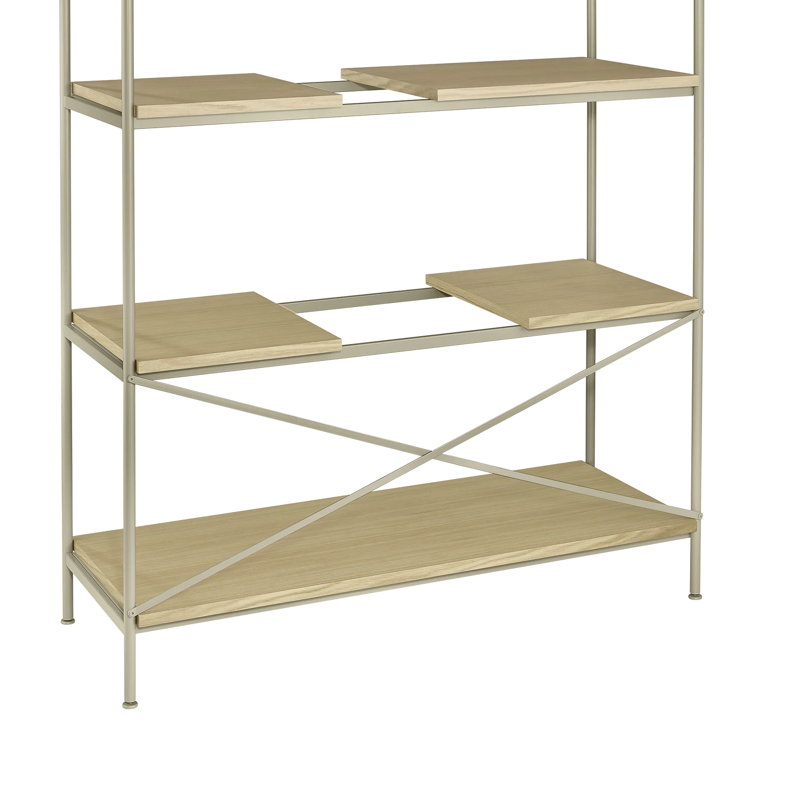 SUKOYA Metallregal (Weiß geölt, S) Nomad, natürlich geölt - Größe L, 104 x 170 cm