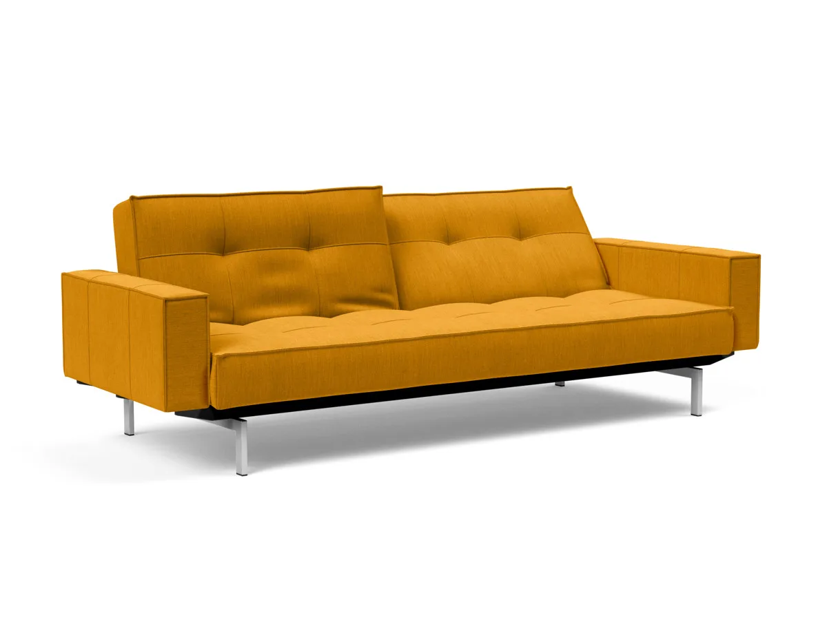 Splitback Chrome Schlafsofa mit Armlehnen – SOFA-RELAX