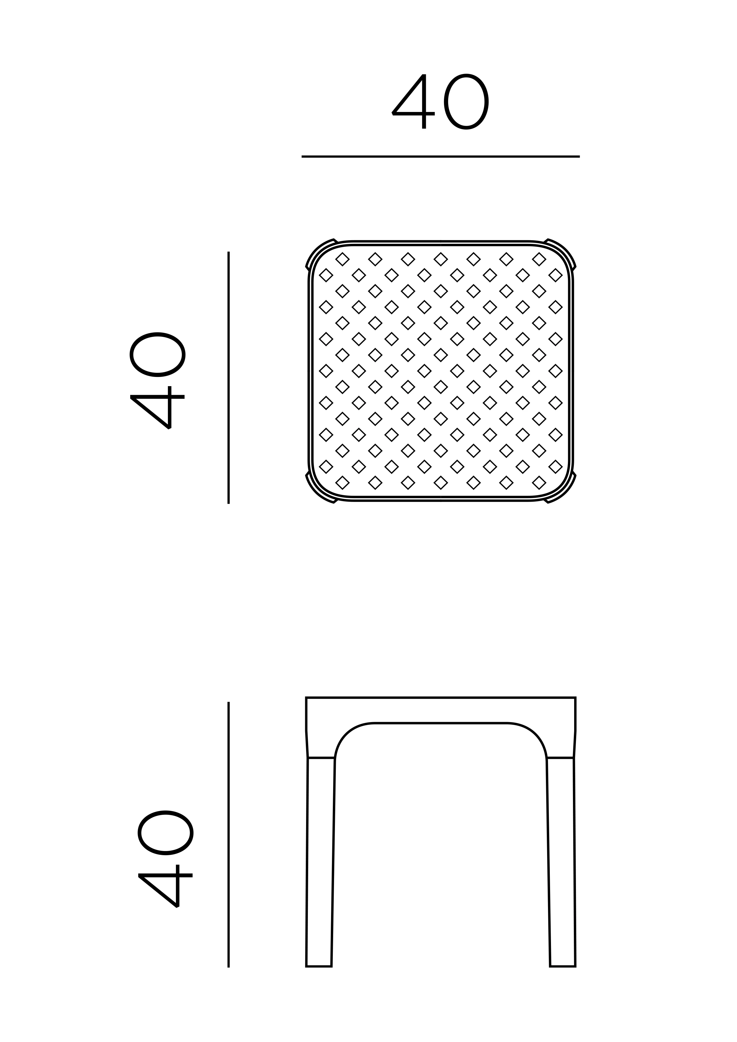 Net Table 40 Tischchen – Maßzeichnung