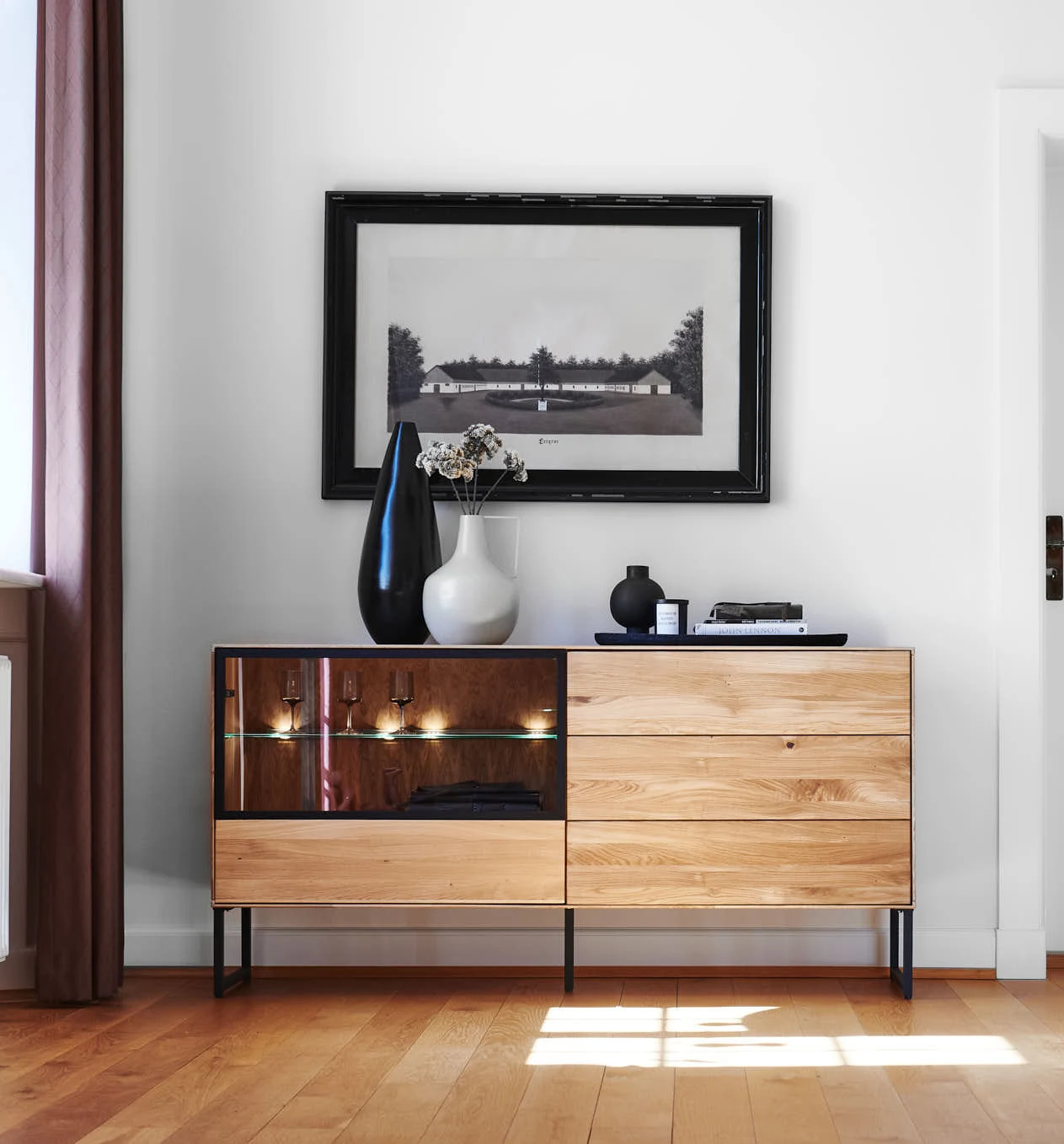 Bodahl Stirling Highboard 116 cm – Wildeiche