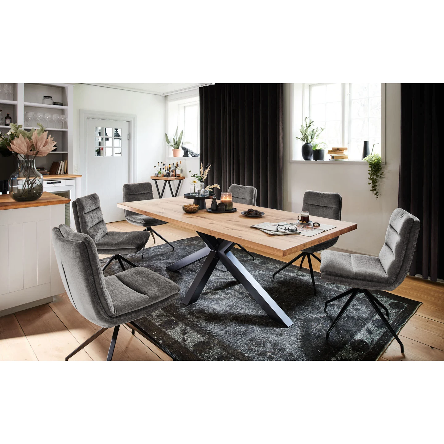 Bodahl Massivholztisch Woodstock – Wildeiche, konfigurierbar