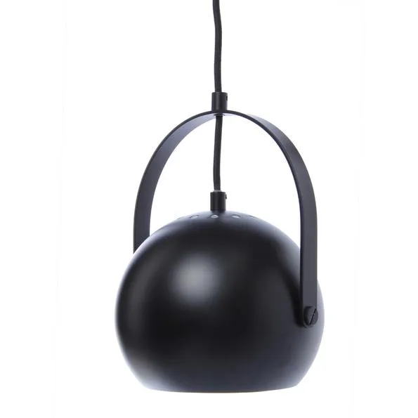 Ball pendant with handle 18 cm black matt 1354