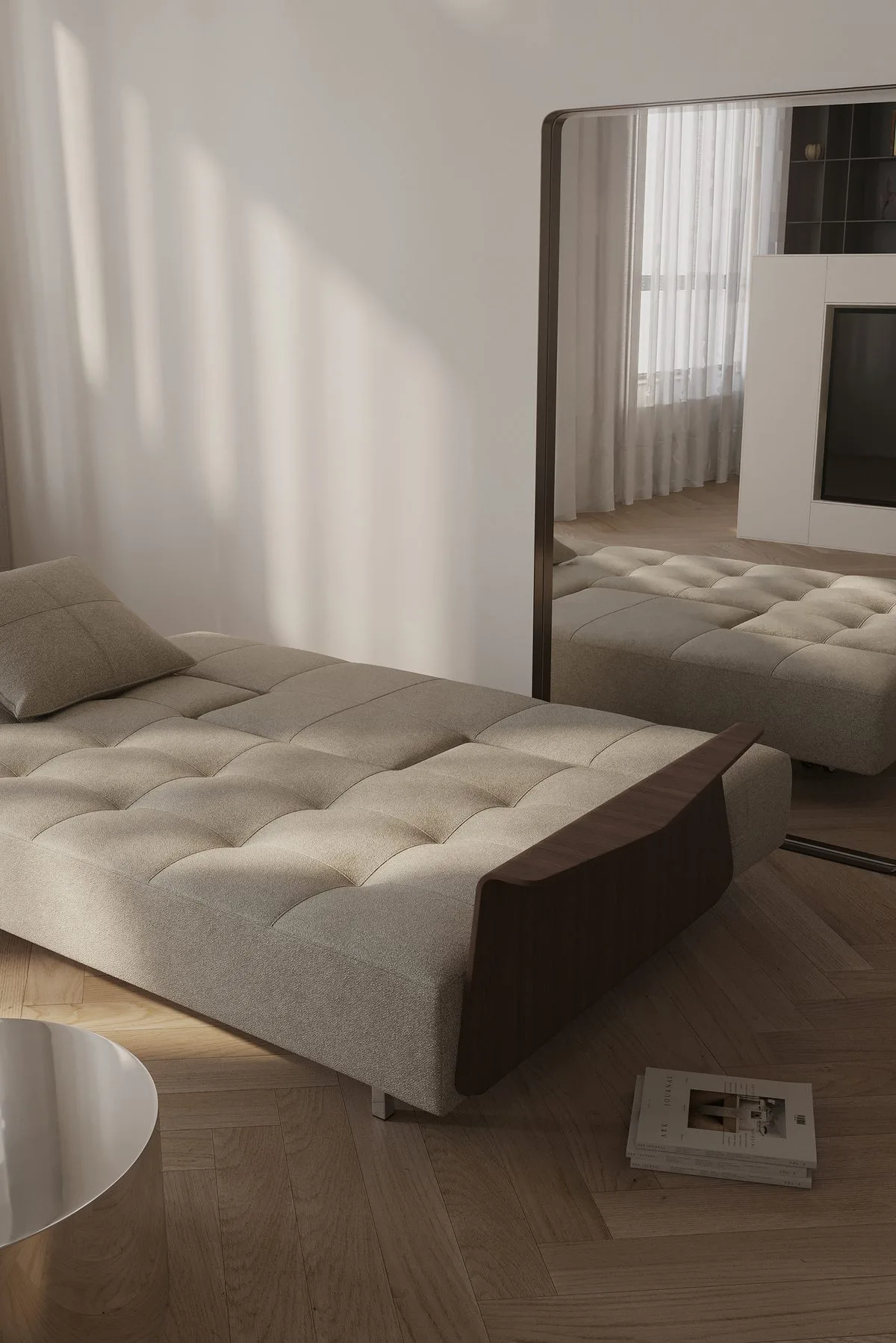 Long Horn D.E.L Schlafsofa Mit Armlehnen