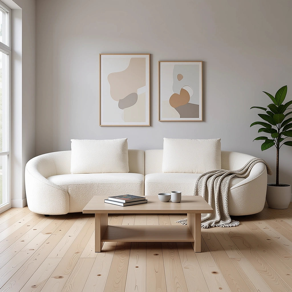 4-Sitzer Sofa ALBA in Boucle Stoff