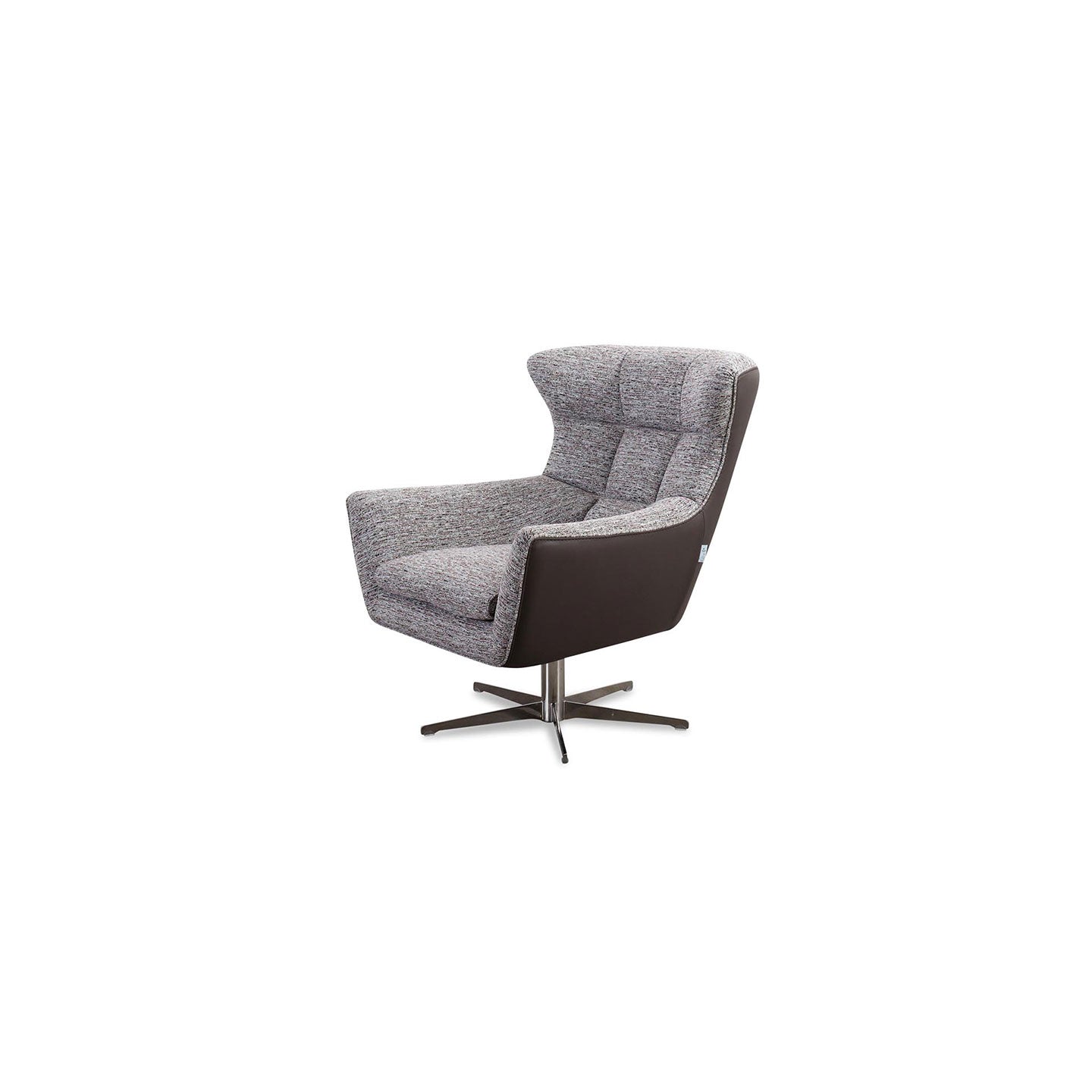 Calia Italia JACOB Ohrensessel in Stoff Nisa und Leder smooth taupe – Ansicht 4
