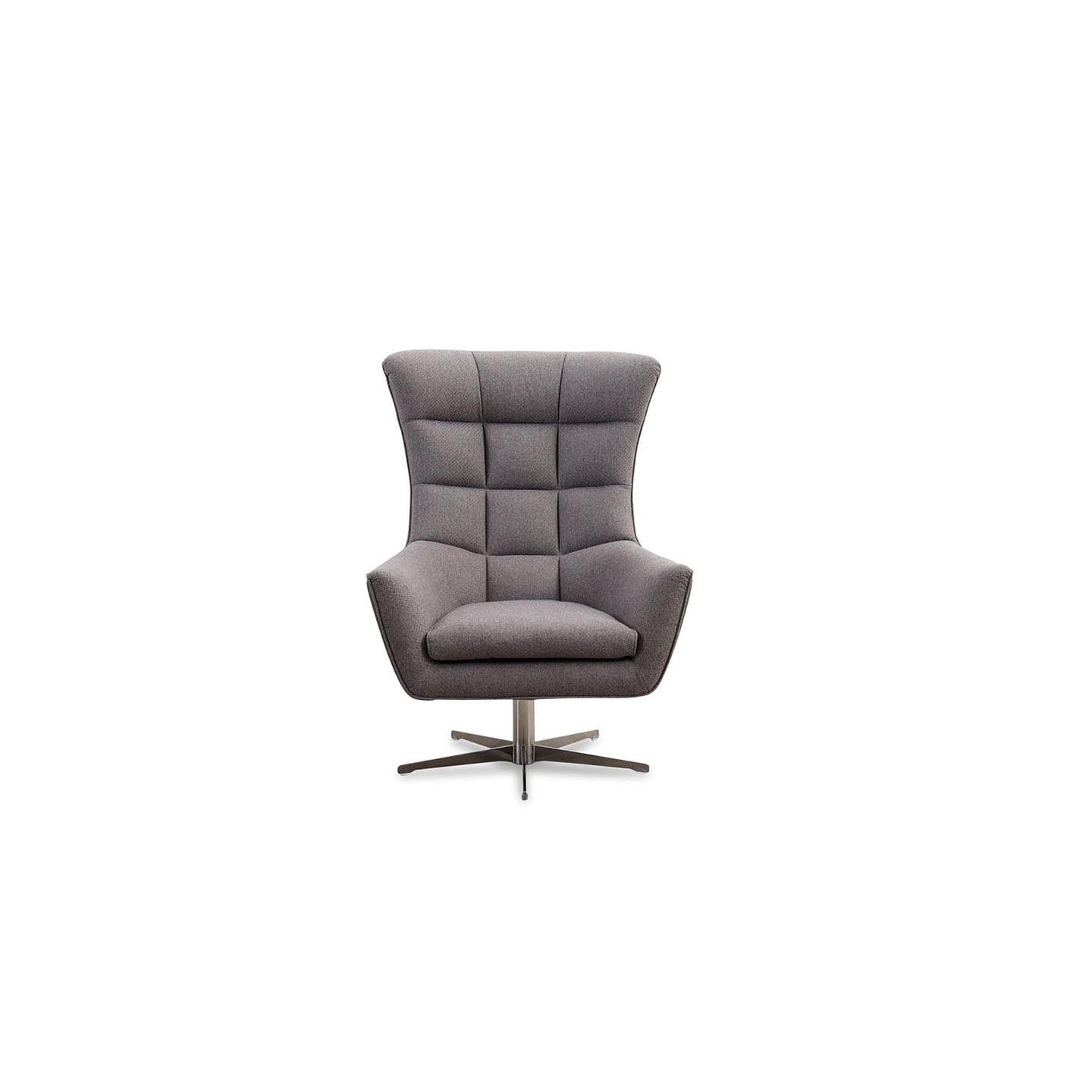 Calia Italia Ohrensessel JACOB in Leder Nouveau und Stoff Bentley