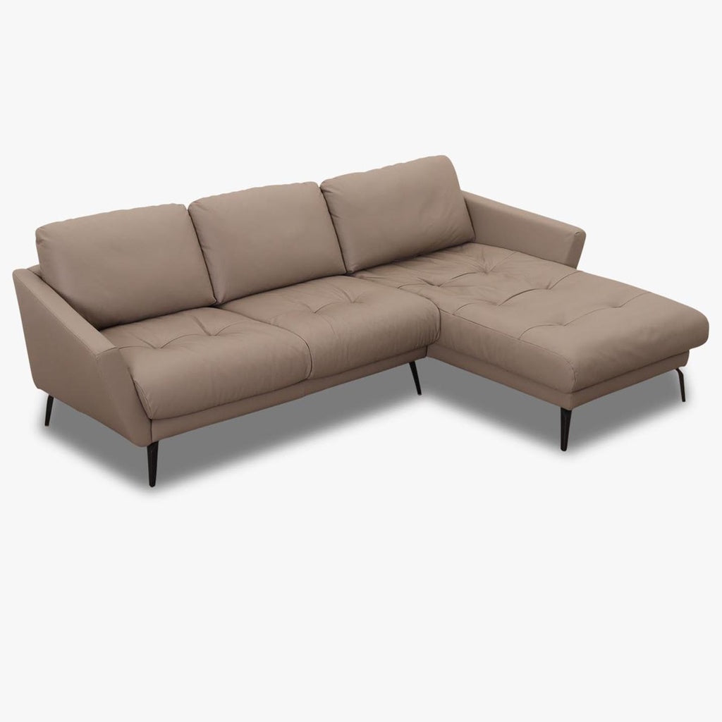 Ecksofa 12301 SOFTY in Leder Z59 stone