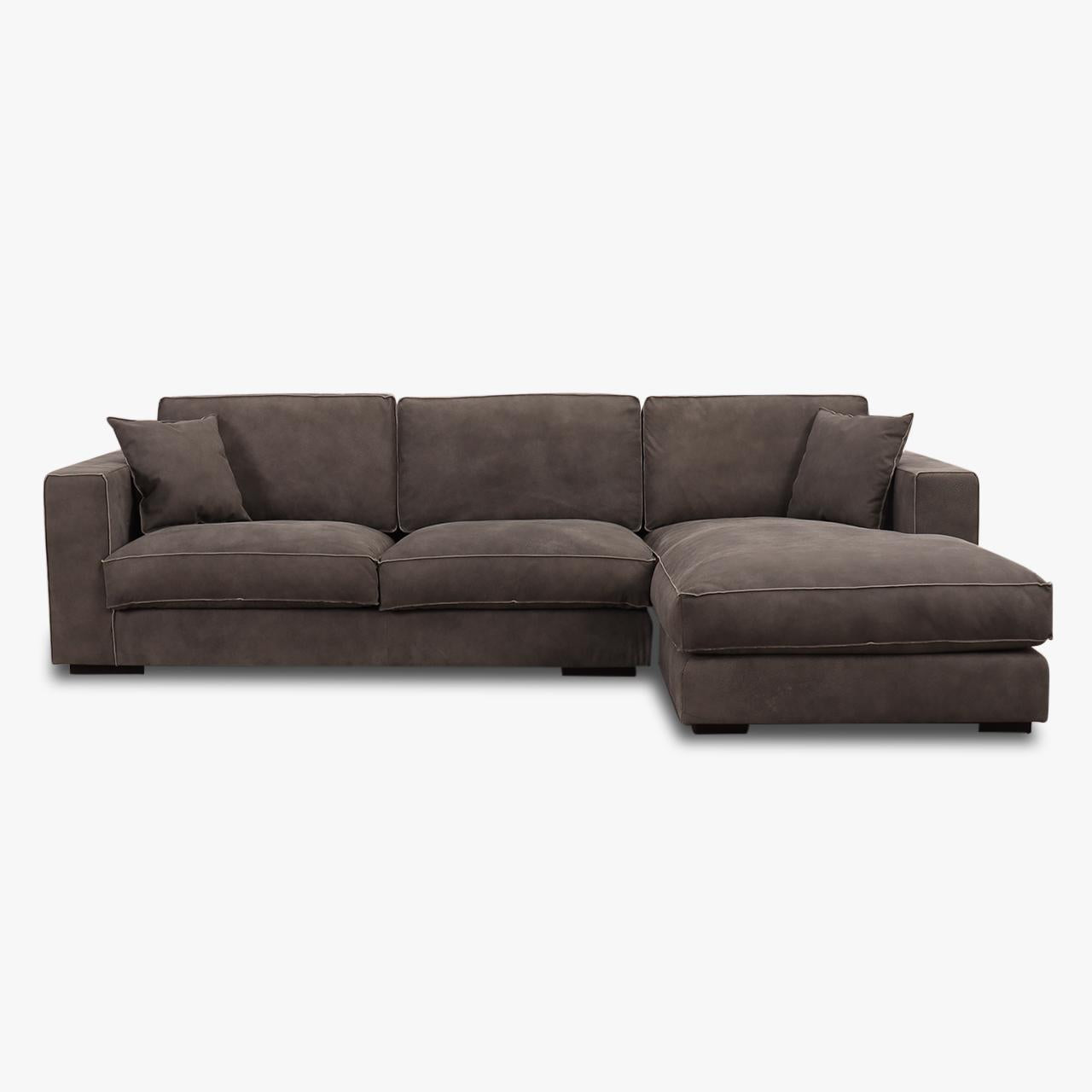 Ecksofa Lounge BEN in Leder Congo lava