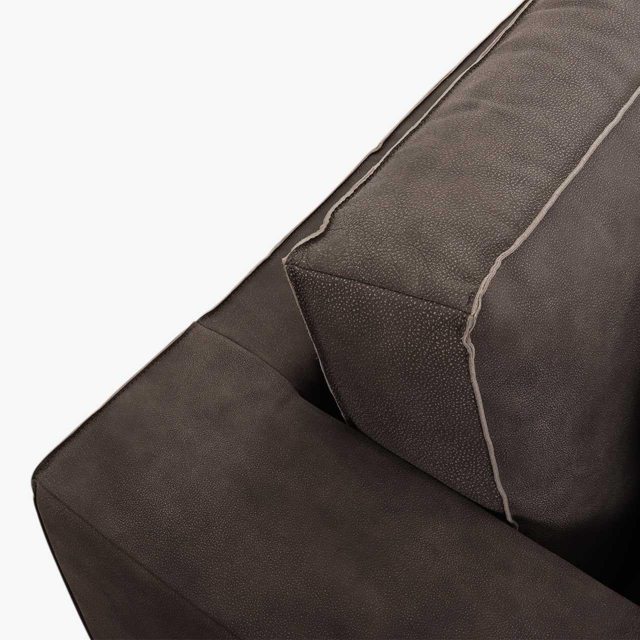 Ecksofa Lounge BEN in Leder Congo lava – Ansicht 4