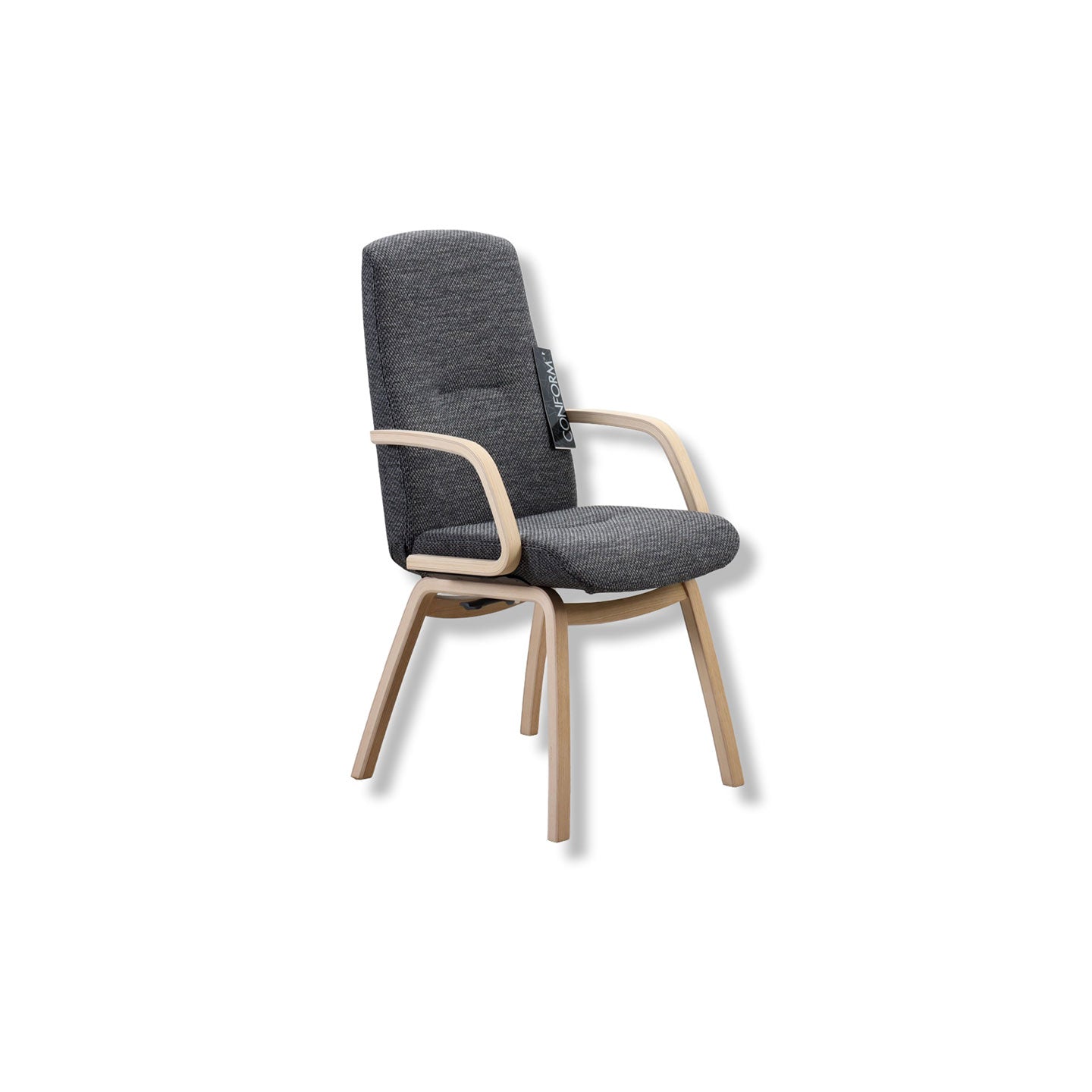 Esszimmer 2x Armstuhl Freetime Dining in Stoff Melange night – Ansicht 2