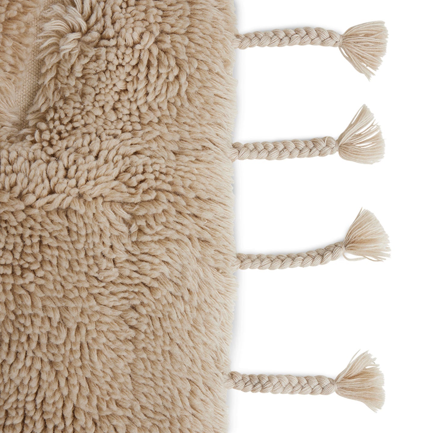 hkliving Teppich 200x140cm aus Wolle in creme – Ansicht 7