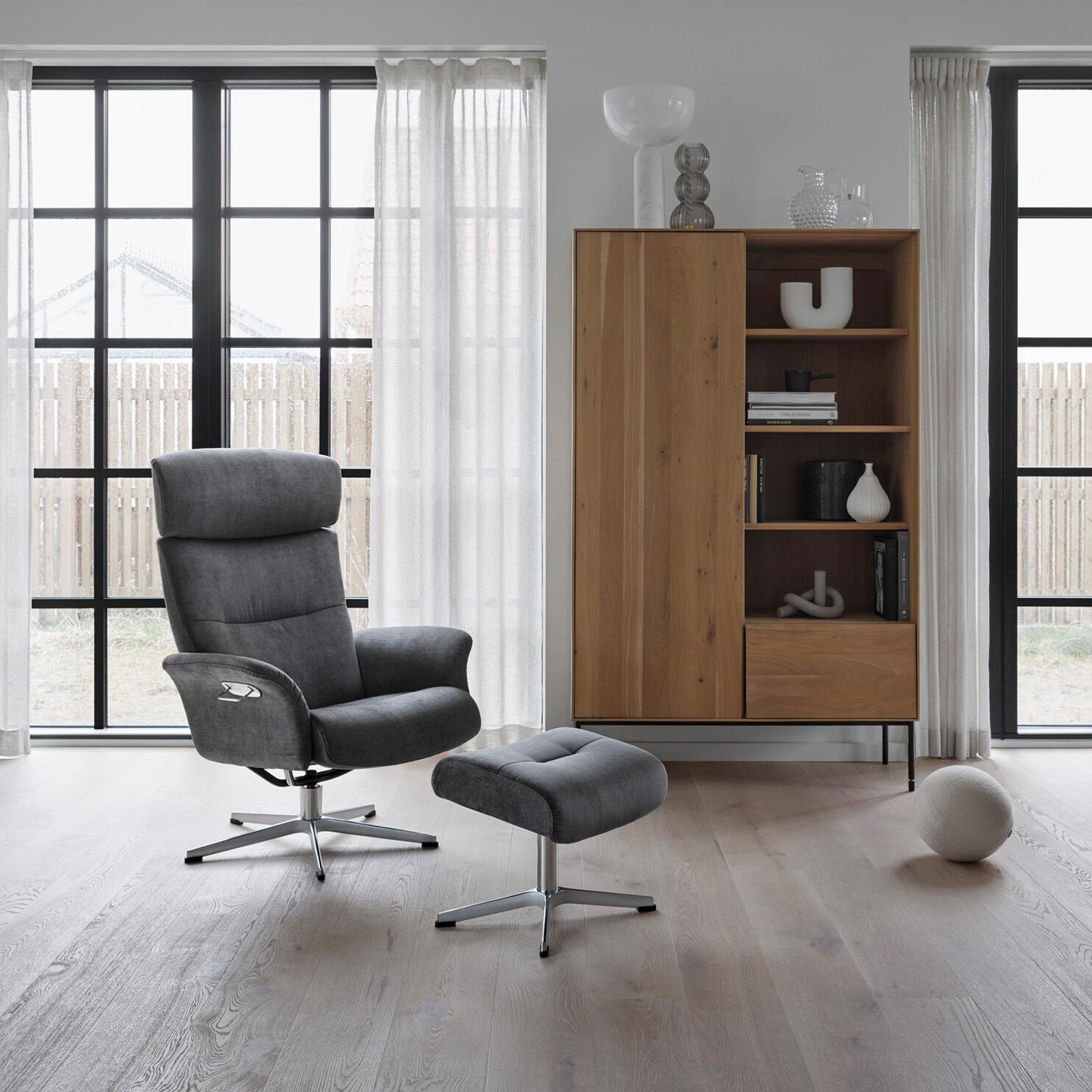 Conform Master Classic Relaxsessel in Stoff Eros night - schwarz