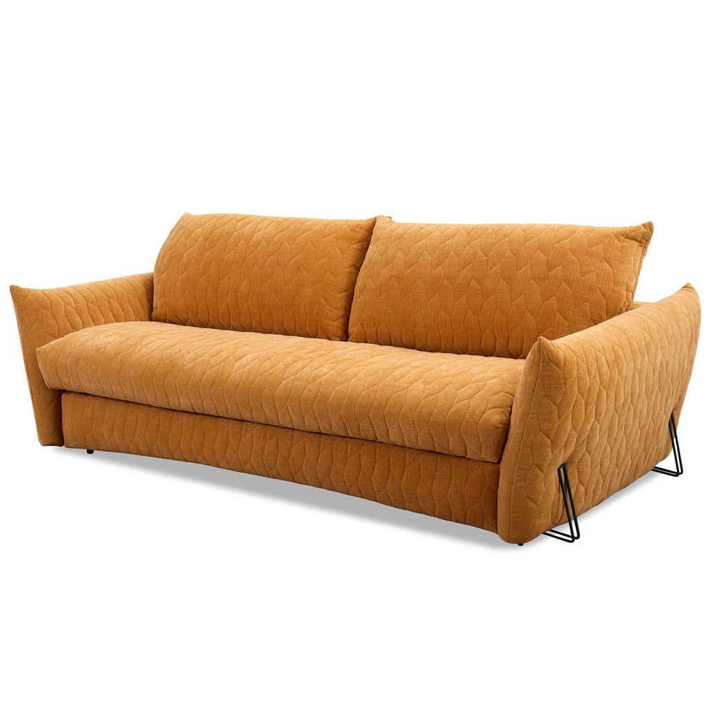 Schlafsofa Smooth in Stoff Nuvole orangebraun