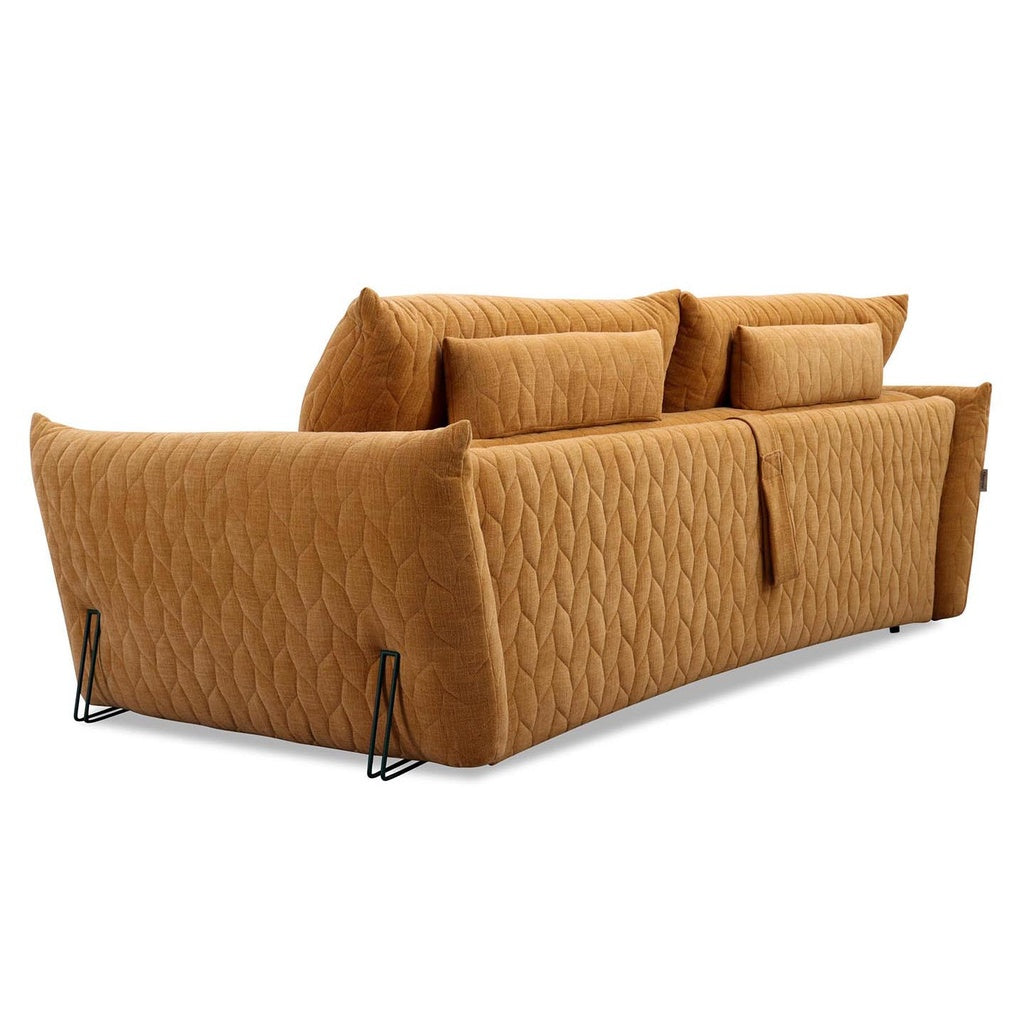 Schlafsofa Smooth in Stoff Nuvole orangebraun – Ansicht 3