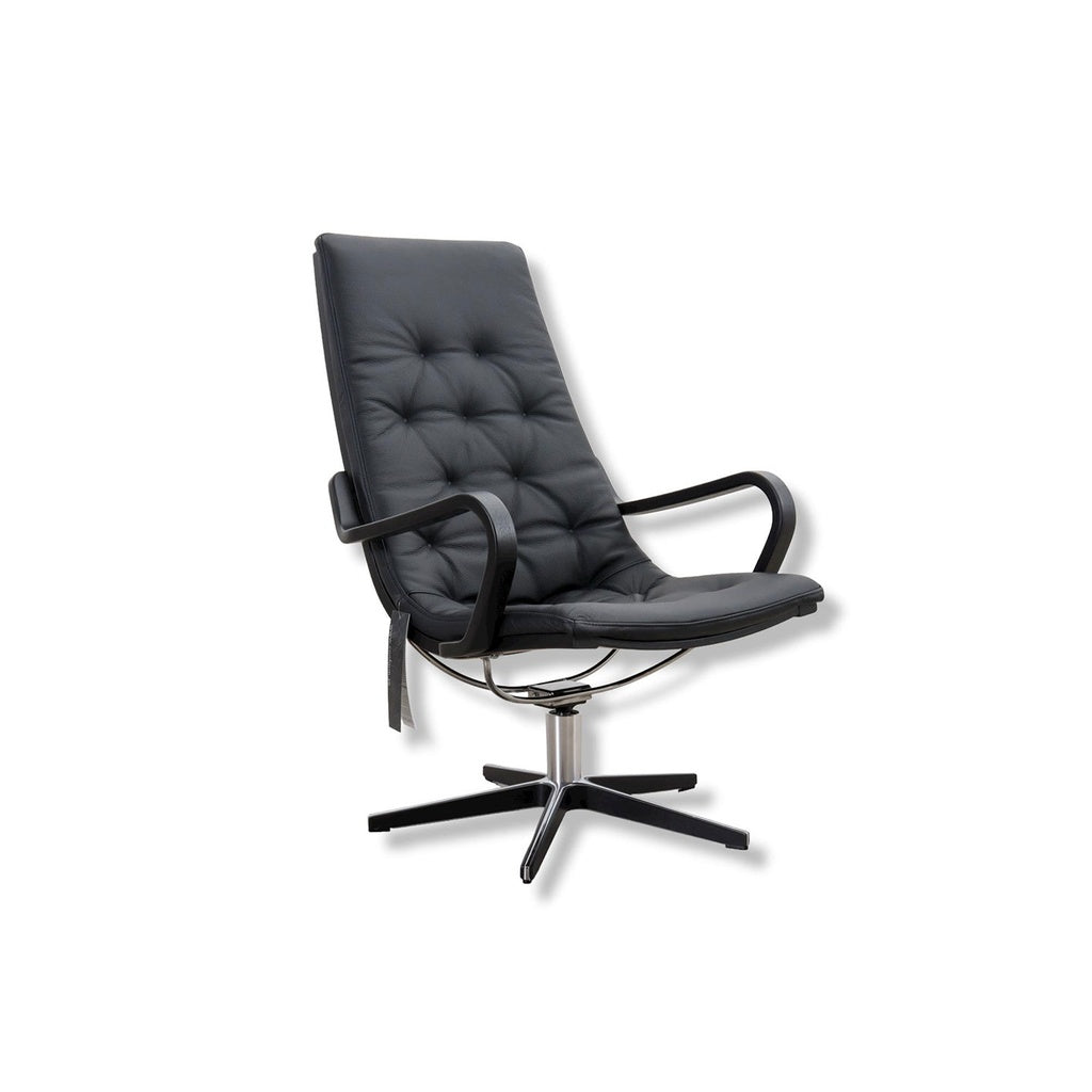 Sessel Life in Leder Naturelle schwarz