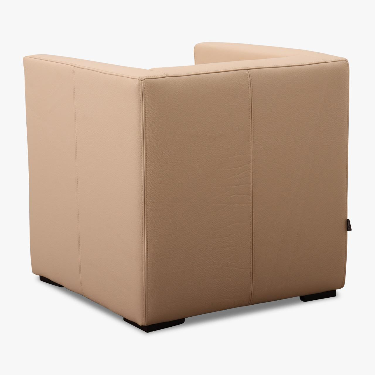 Sessel LINO in Leder Piumone beige – Ansicht 4