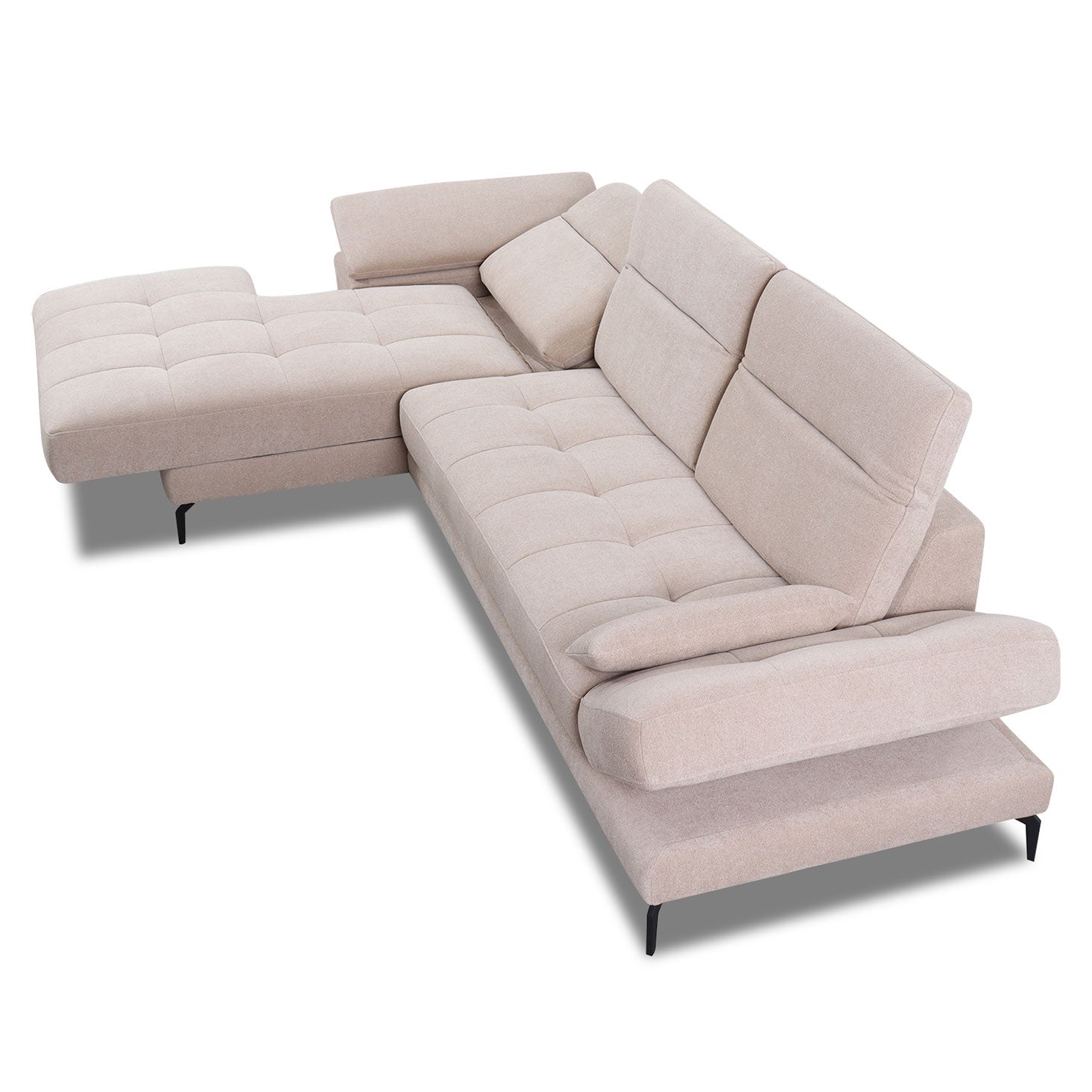 Sitzdesign Ecksofa KF8335 in Stoff mit Verstellung motorischer Liegeposition – Ansicht 13