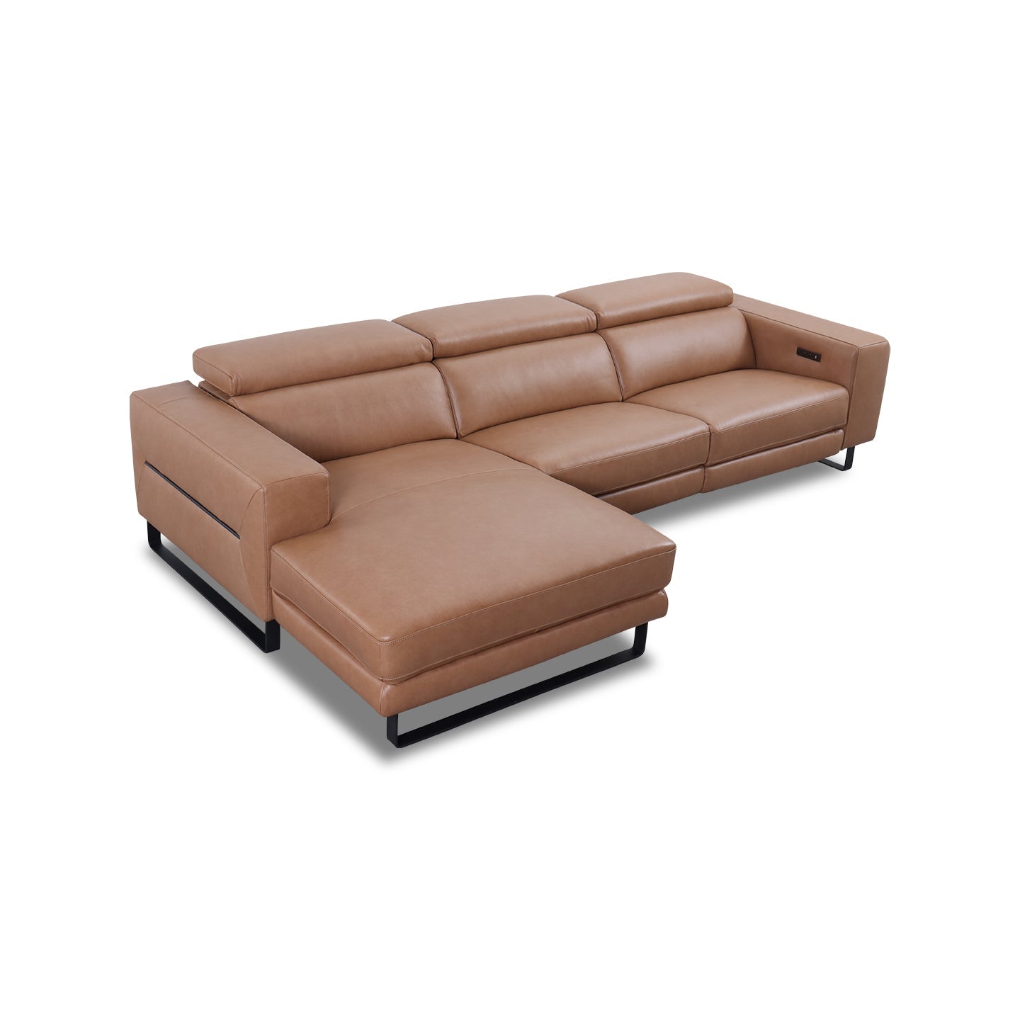 Ecksofa KM6177 in Leder Pure in tan – Ansicht 12