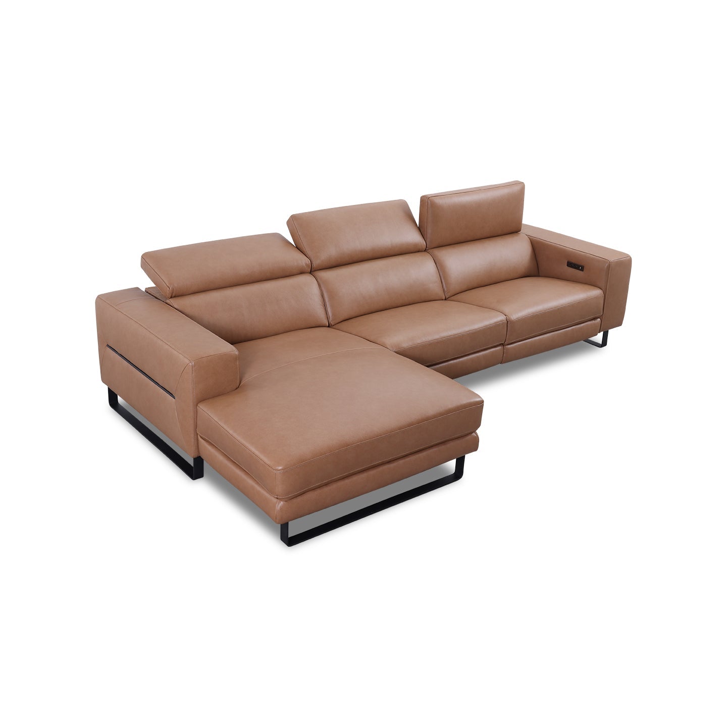 Ecksofa KM6177 in Leder Pure in tan – Ansicht 2