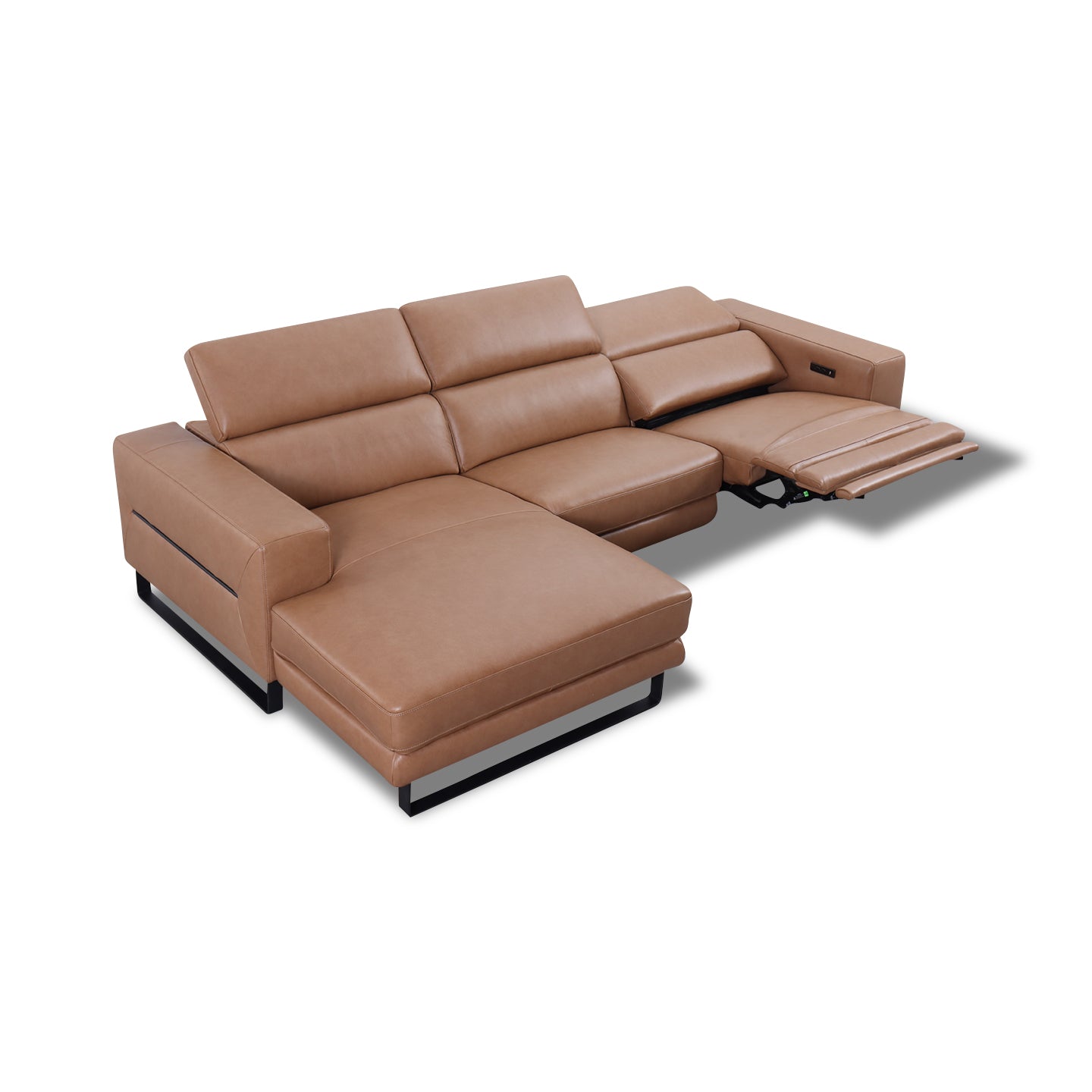 Ecksofa KM6177 in Leder Pure in tan