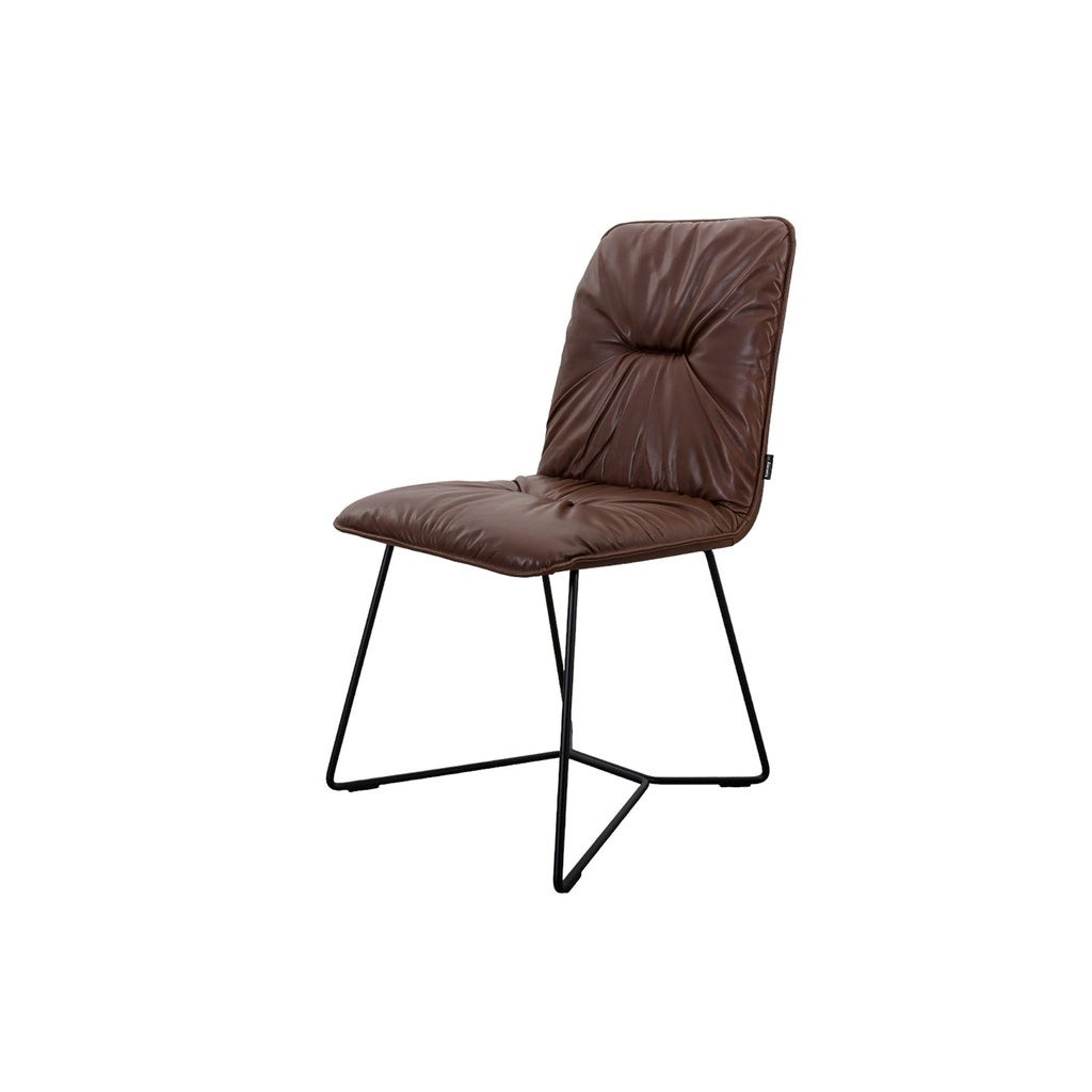 Tommy M Efendi 6er Set Stuhl in Wild Anilinleder dunkelbraun – Ansicht 4