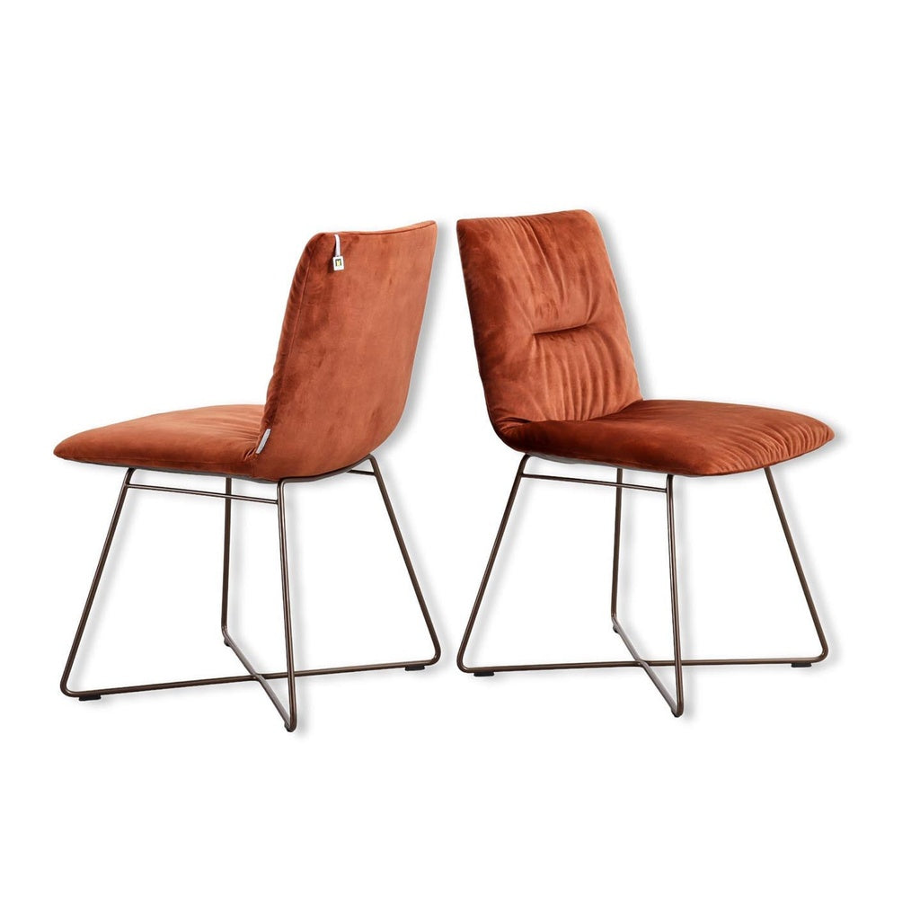 Willi Schillig LOTTA 11004 Stuhl- 2 er Set  Stoff S41 copper