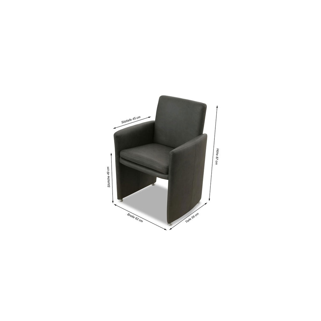 Willi Schillig RIALTO 10600 Stuhl- Sessel in Leder Z69 – Ansicht 7